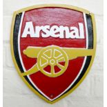 A large cast iron Arsenal sign