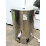 A baby Burco hot water urn in chrome finish