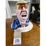 A President Trump painted iron money box