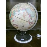 Illuminated globe of the world