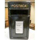 Black post box 70mm deep