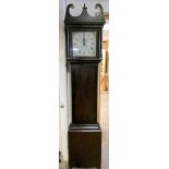 A Victorian 30 hour Grandfather clock with square painted dial by Louis Luinieve & Gudgeon Bury St