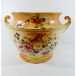 Late Victorian Carlton ware floral decorated jardiniere