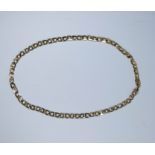 9ct yellow gold curb chain necklace 39.