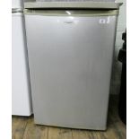 Matsui work top height fridge in a silver case