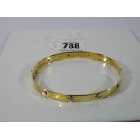 Cartier style love bangle on 9ct yellow gold, weight 23.