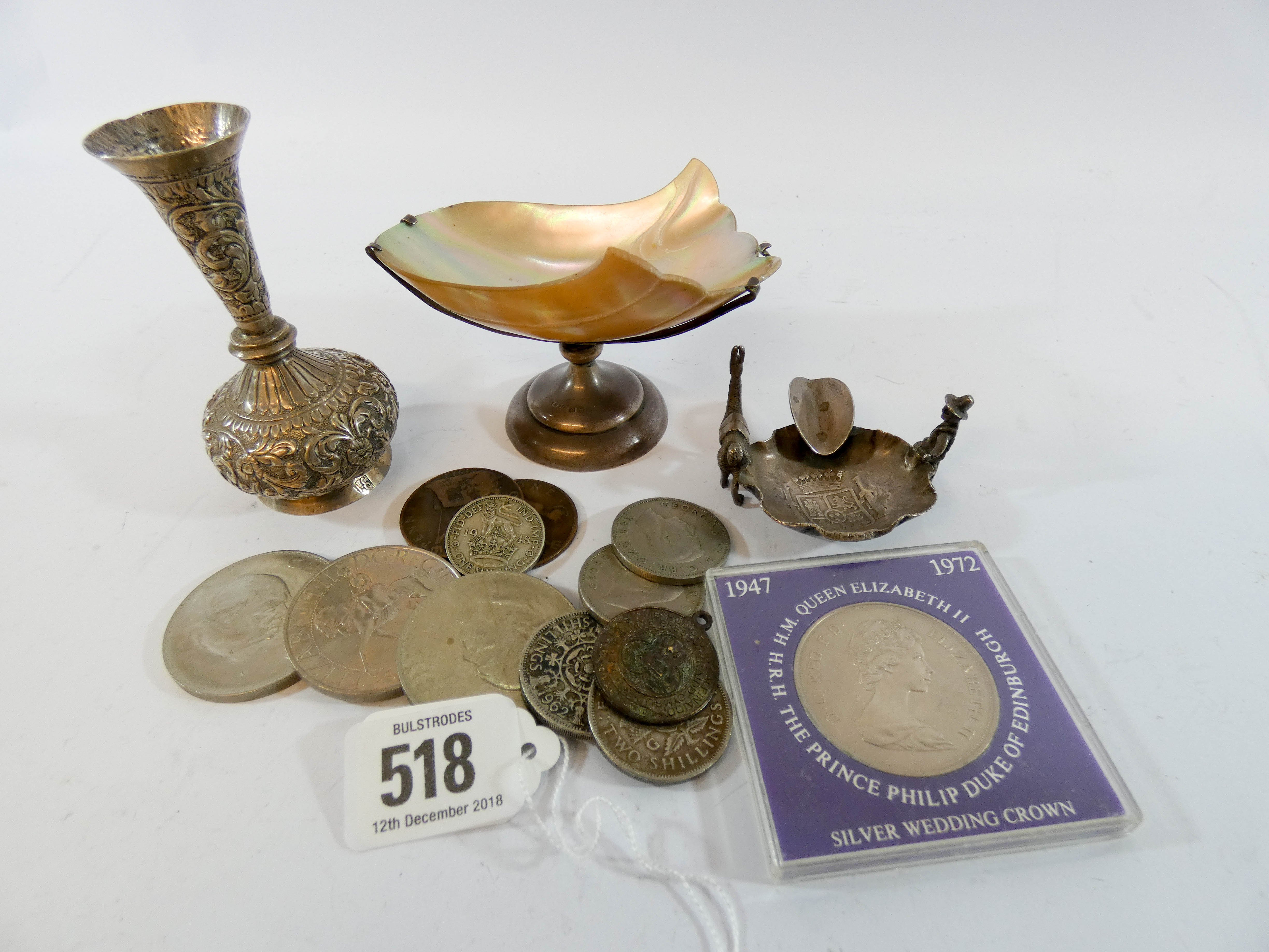 A small collection of various silver mixed items to include, - Image 2 of 2