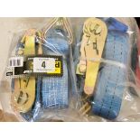 Two 5m long ratchet tie down straps