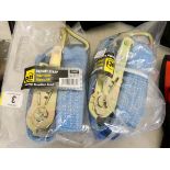 Two 5m long ratchet tie down straps