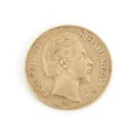 Goldmünze Kaiserreich Bayern, 10 Mark, Ludwig II, 1875, 3,58 g, sehr schön