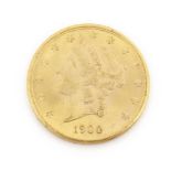 20 Dollar, USA, Double Eagle / Liberty Head, 1900 S, 30,09 g, min. Randfehler, vorzüglich