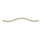 Smaragd-Diamant-Armband GG 585/000 mit 11 oval fac. Smaragden 3,5 x 2,5 in sehr guterFarbe und