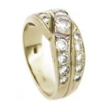 Brillant-Ring GG 585/000 mit Brillanten, zus. 1,30 ct W/SI, RG 60, 7,3 g