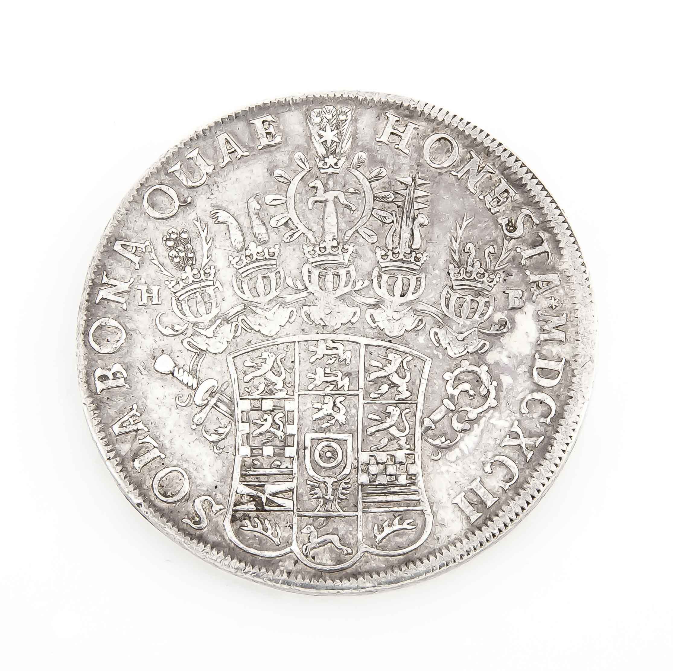 Silbermünze Braunschweig-Calenberg-Hannover, Taler 1692 HB, 29,12 g, Welter 1940, - Image 2 of 2