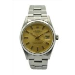 Rolex Oyster Date Automatik Stahl Uhr Ref 15000 von 1981 34mm frischer ServiceHersteller: Rolex