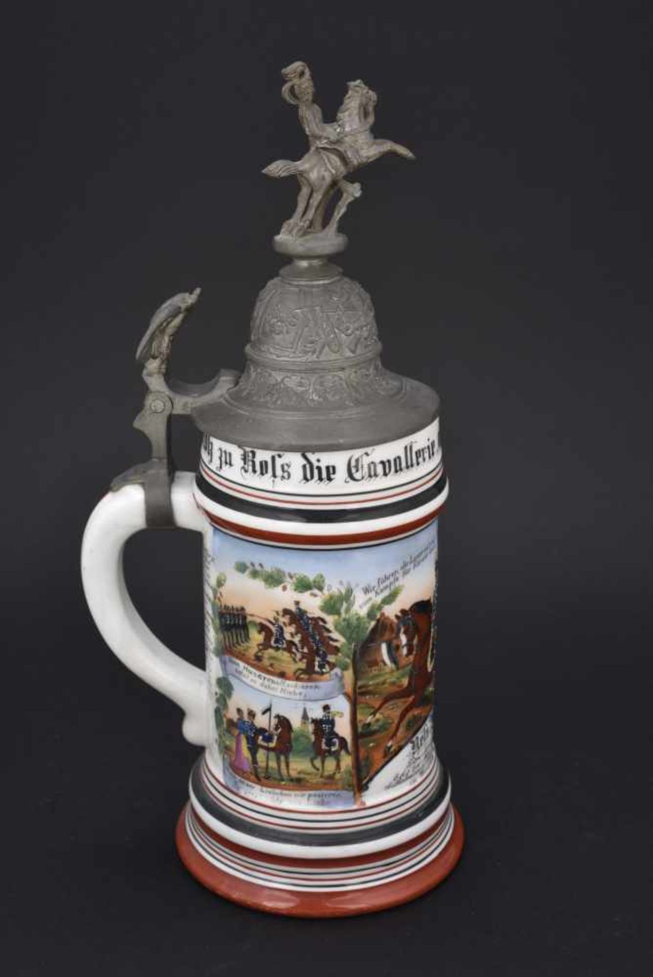 Chope du 5 Eskr Hus Regt Königin Wihelminn D Niederlande Nr 15 Wandsbek En porcelaine blanche d'1/ - Bild 4 aus 4