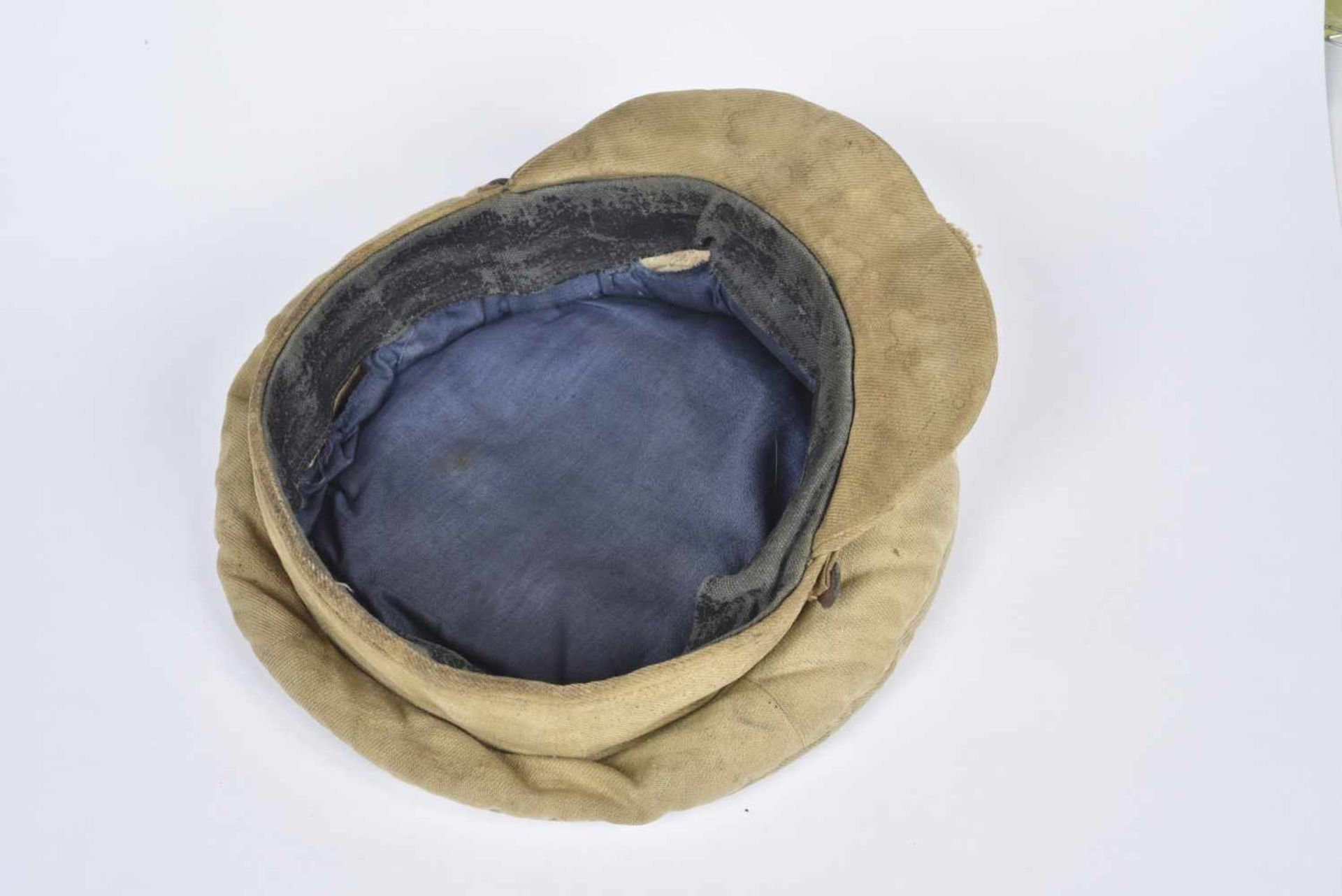 Casquette combat en toile modèle avant-guerre, étoile verte (régulation de août 1941), jugulaire - Bild 3 aus 4