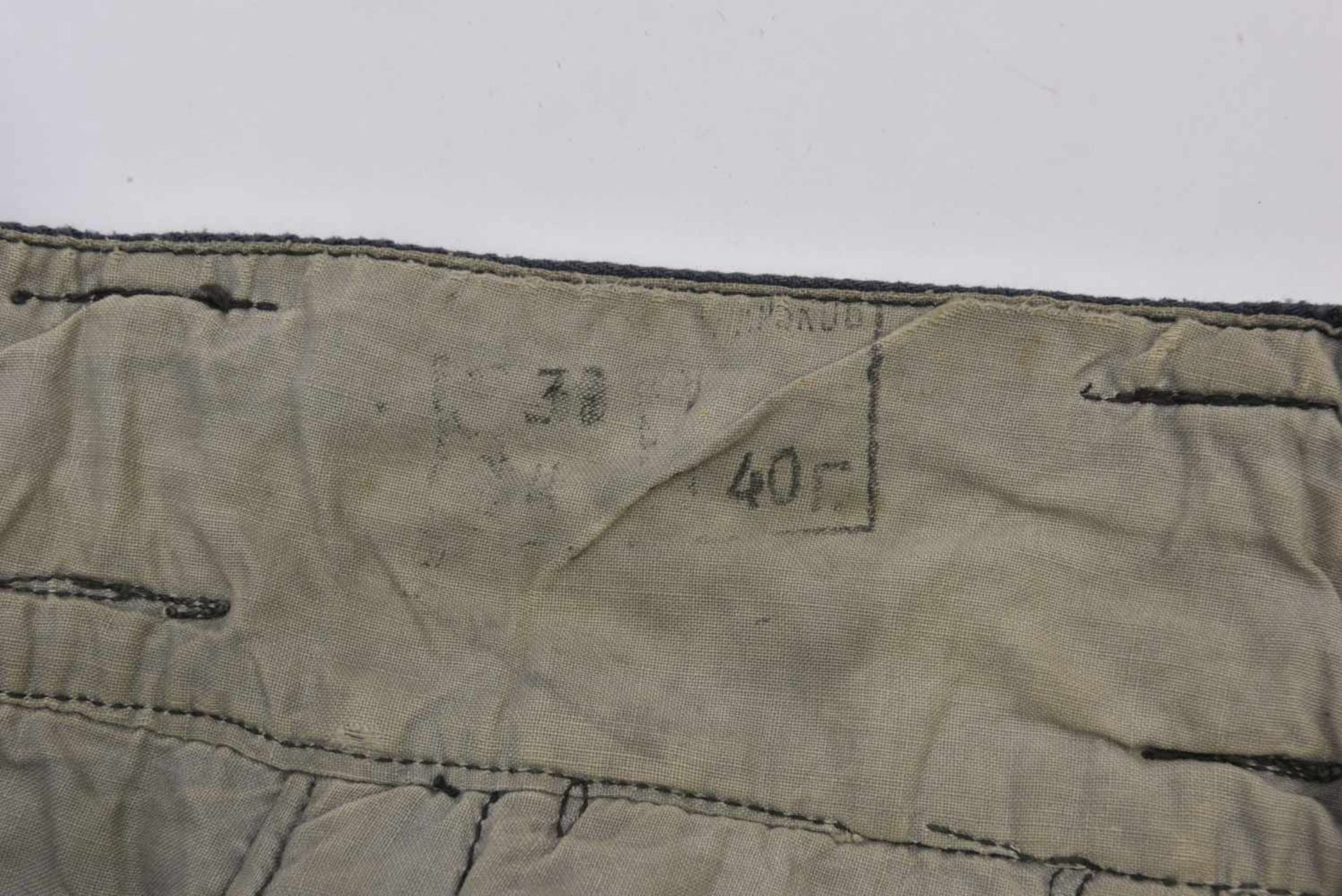 Culotte bleue en laine pour sous/officier Datée 1940. Bonne taille et bon état. blue wool pants - Bild 4 aus 4