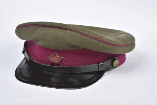 Casquette M.35 Infanterie bandeau et passepoil framboise, taille 57, coiffe souple, datée 1946. M.35 - Bild 1 aus 4