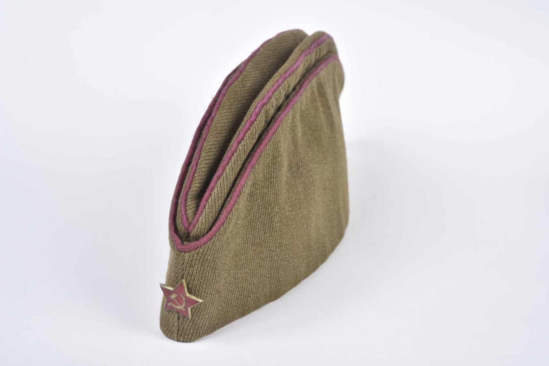 Calot M.35 pour officier infanterie en coton, fabrication avec absence d'étoile en tissu, étoile