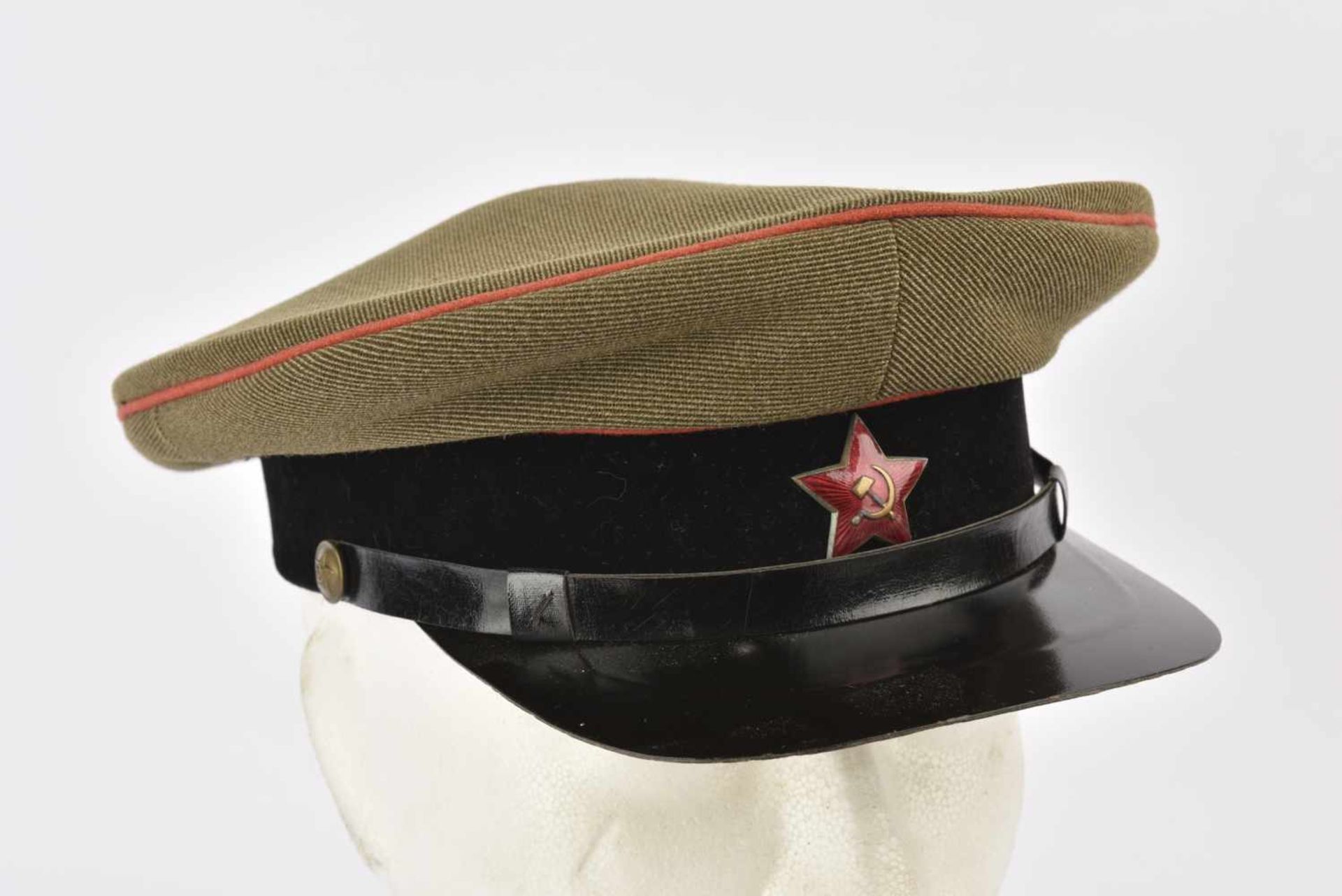 Casquette M.35 Artillerie bandeau velours noir et passepoil rouge, taille 57, fabrication - Bild 4 aus 4