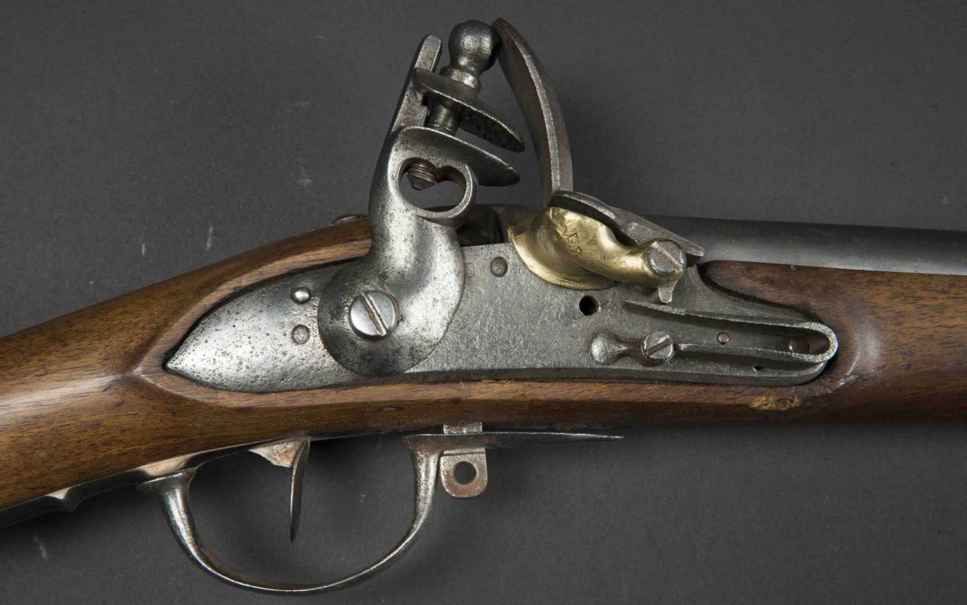 Fusil dinfanterie modèle 1777 modifié an IX. Platine de la manufacture impériale de Charleville, - Bild 2 aus 4