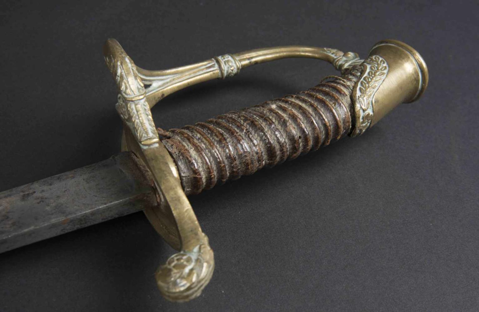 Lot de trois sabres sabre briquet avec fourreau et banderole buffle (copies), sabre modèle 1821 d - Bild 3 aus 3