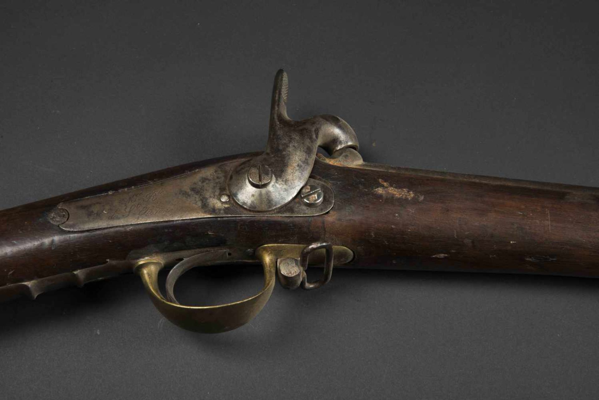 Fusil de Dragon modèle 1842 T Platine de la Manufacture royale de St-Etienne. Avec baïonnette modèle - Bild 2 aus 3