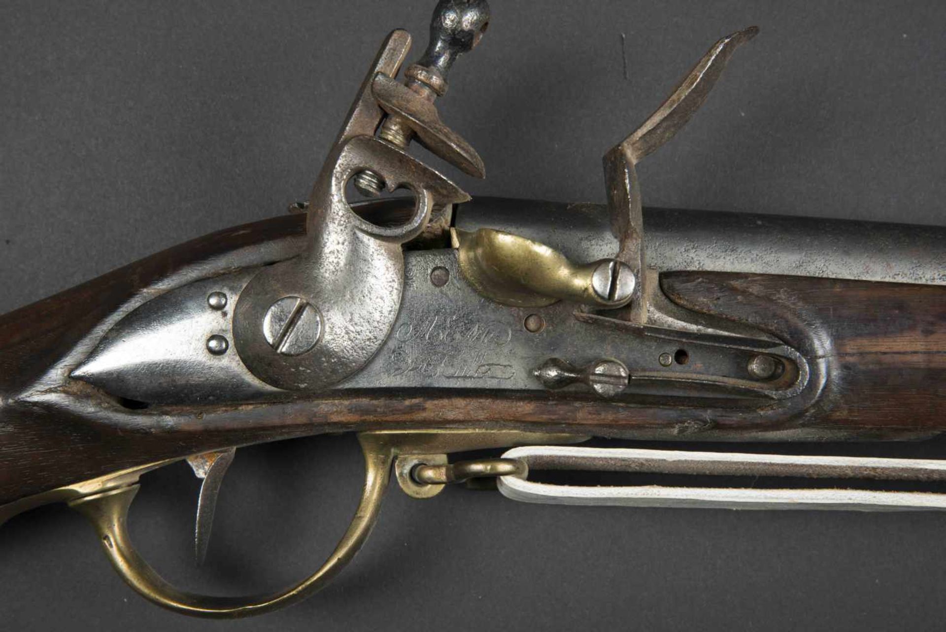 Fusil modèle 1777 des troupes de Marine Platine de la Manufacture nationale de Tulle, garnitures - Bild 3 aus 4