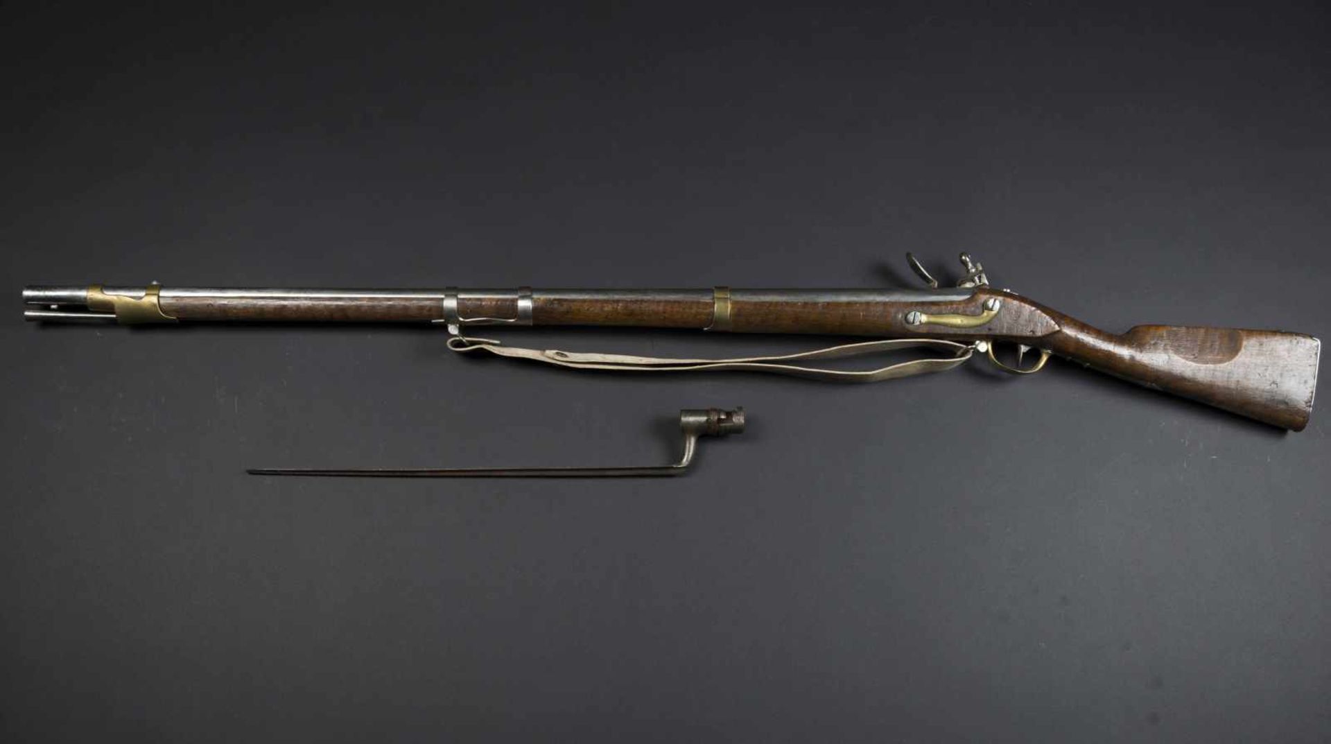 Fusil de Dragon modèle an IX. . Platine de la manufacture impériale de Tulle, garnitures en laiton - Bild 4 aus 4
