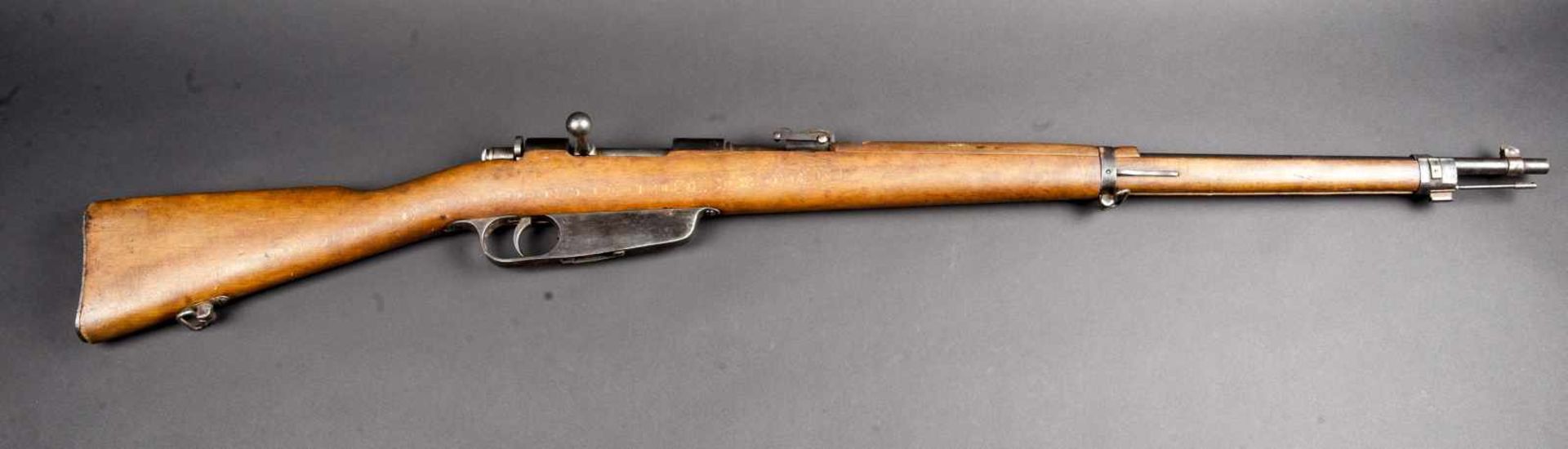 Fusil carcano neutralisé Crosse en bois, avec tampon marqué FAT 1946. Numéro AZ 9453. Baguette de - Bild 2 aus 4