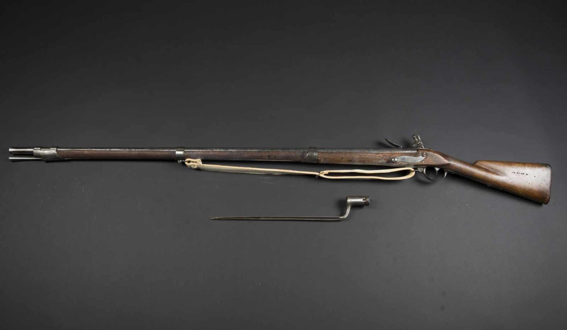 Fusil dinfanterie modèle 1774 fabrication limitée à 70000 exemplaires. Marquage effacé sur la - Bild 3 aus 3