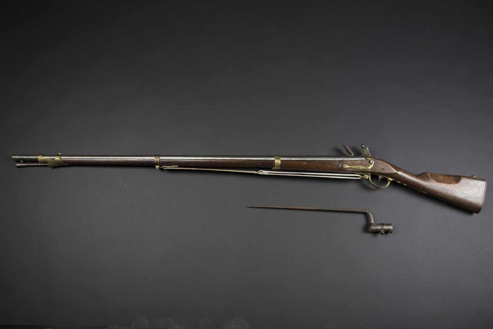 Fusil modèle 1777 des troupes de Marine Platine de la Manufacture nationale de Tulle, garnitures - Bild 2 aus 4