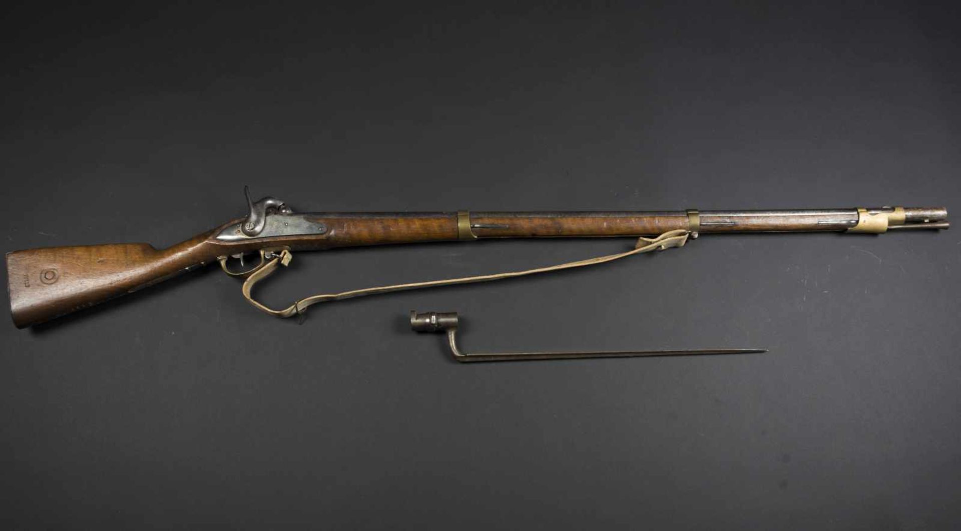 Fusil de Dragon modèle 1822 T Bis Platine de la Manufacture royale de Tulle. Avec baïonnette