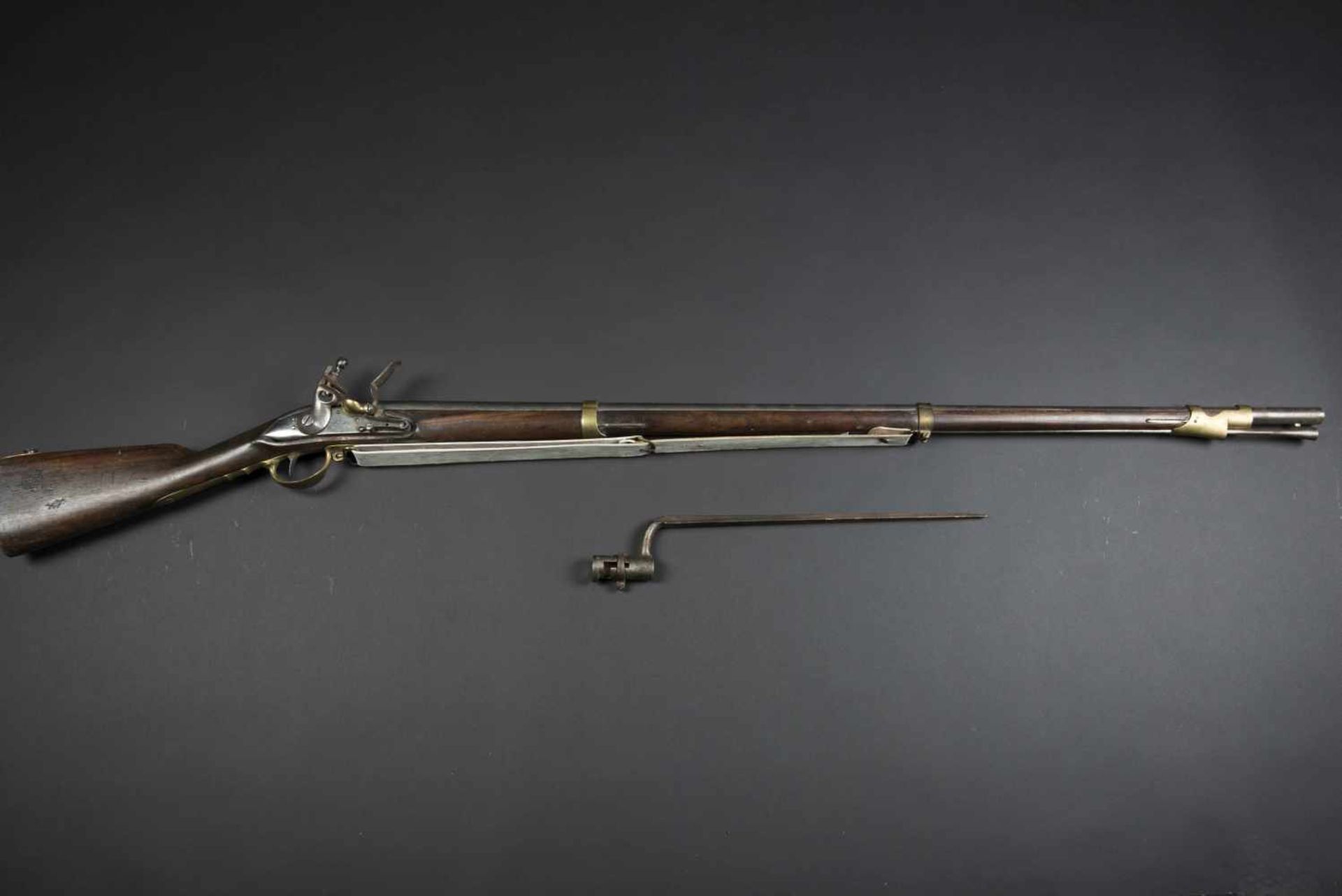 Fusil modèle 1777 des troupes de Marine Platine de la Manufacture nationale de Tulle, garnitures