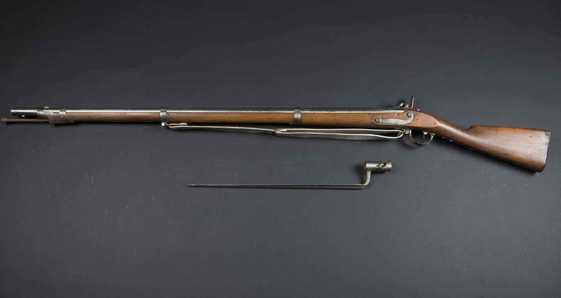 Fusil dinfanterie modèle 1822 T Bis Platine de la Manufacture royale de Tulle. Avec baïonnette - Bild 4 aus 4