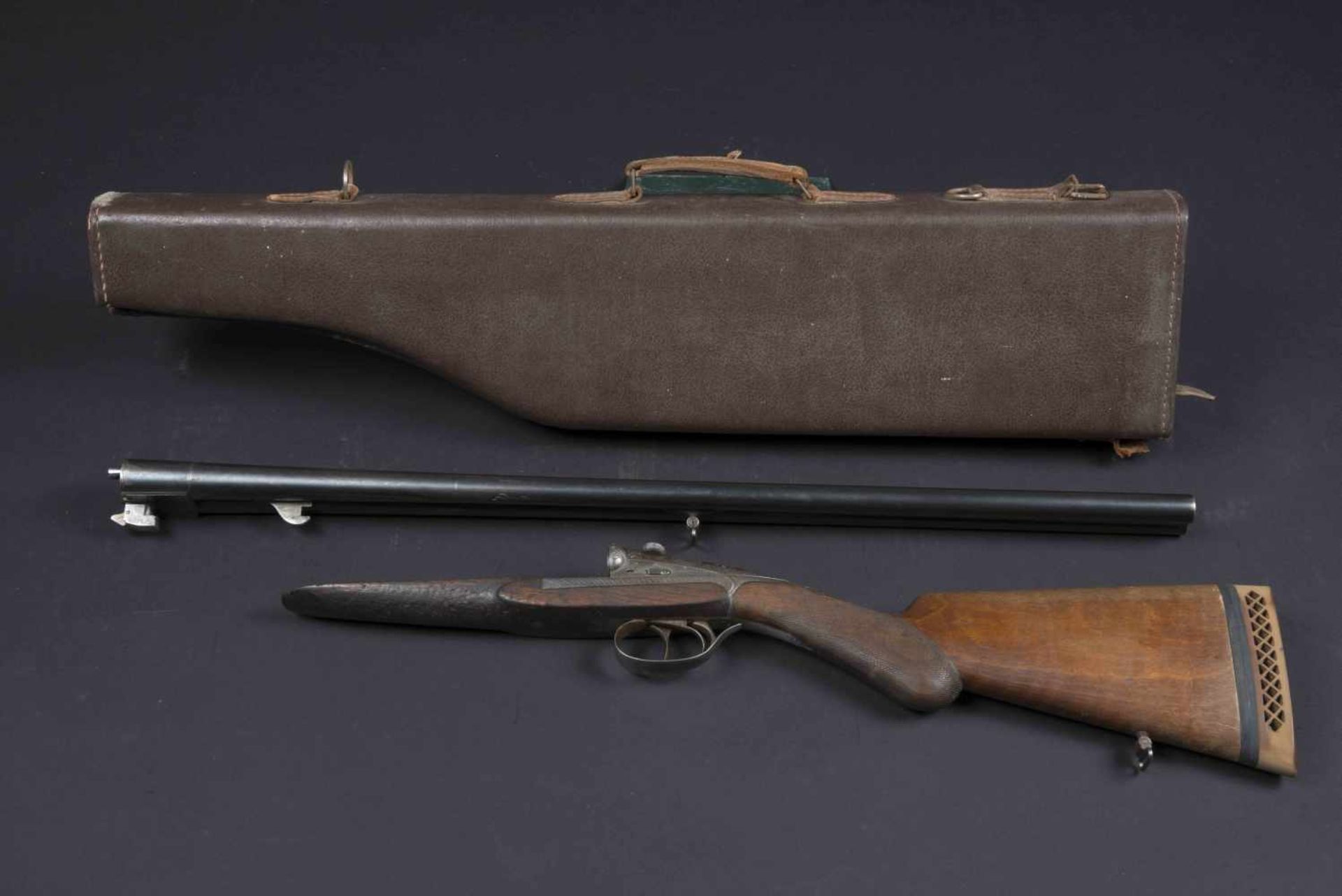 Fusil de chasse Darne Catégorie C Crosse bois, partie métallique ciselée. Canon Darne, plaque de - Bild 2 aus 4