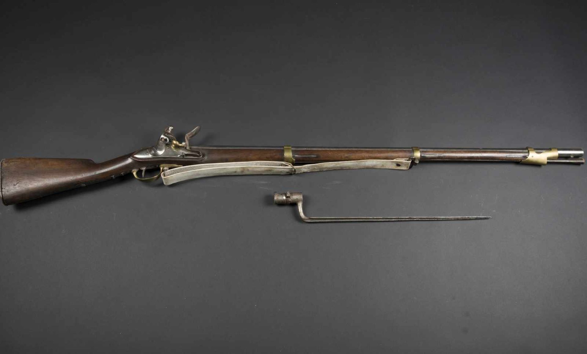 Fusil dinfanterie modèle 1777, époque révolution française Platine de la Manufacture de