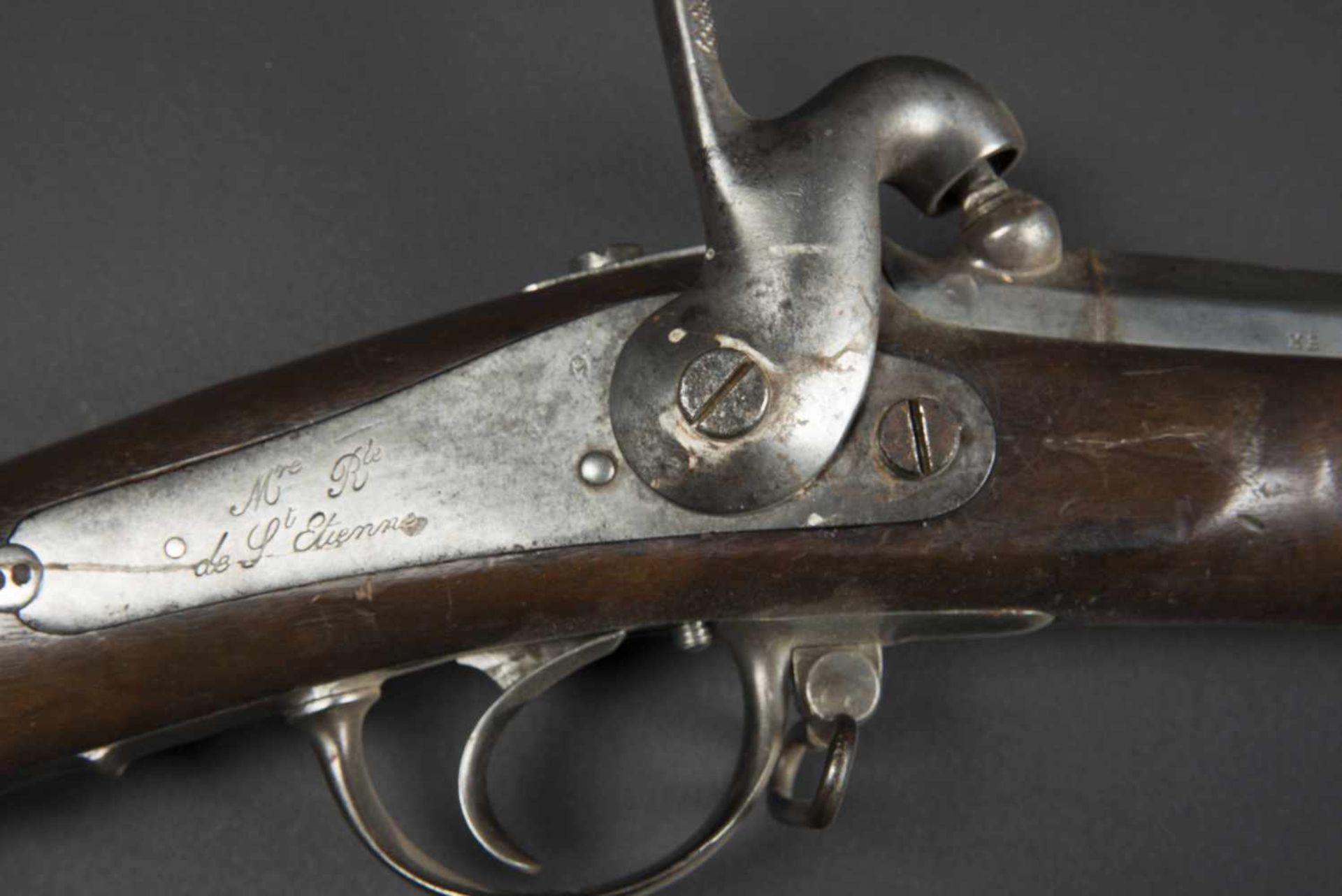 Fusil dinfanterie modèle 1840 T. Platine de la Manufacture royale de St-Etienne. Assez bon état. - Bild 2 aus 4