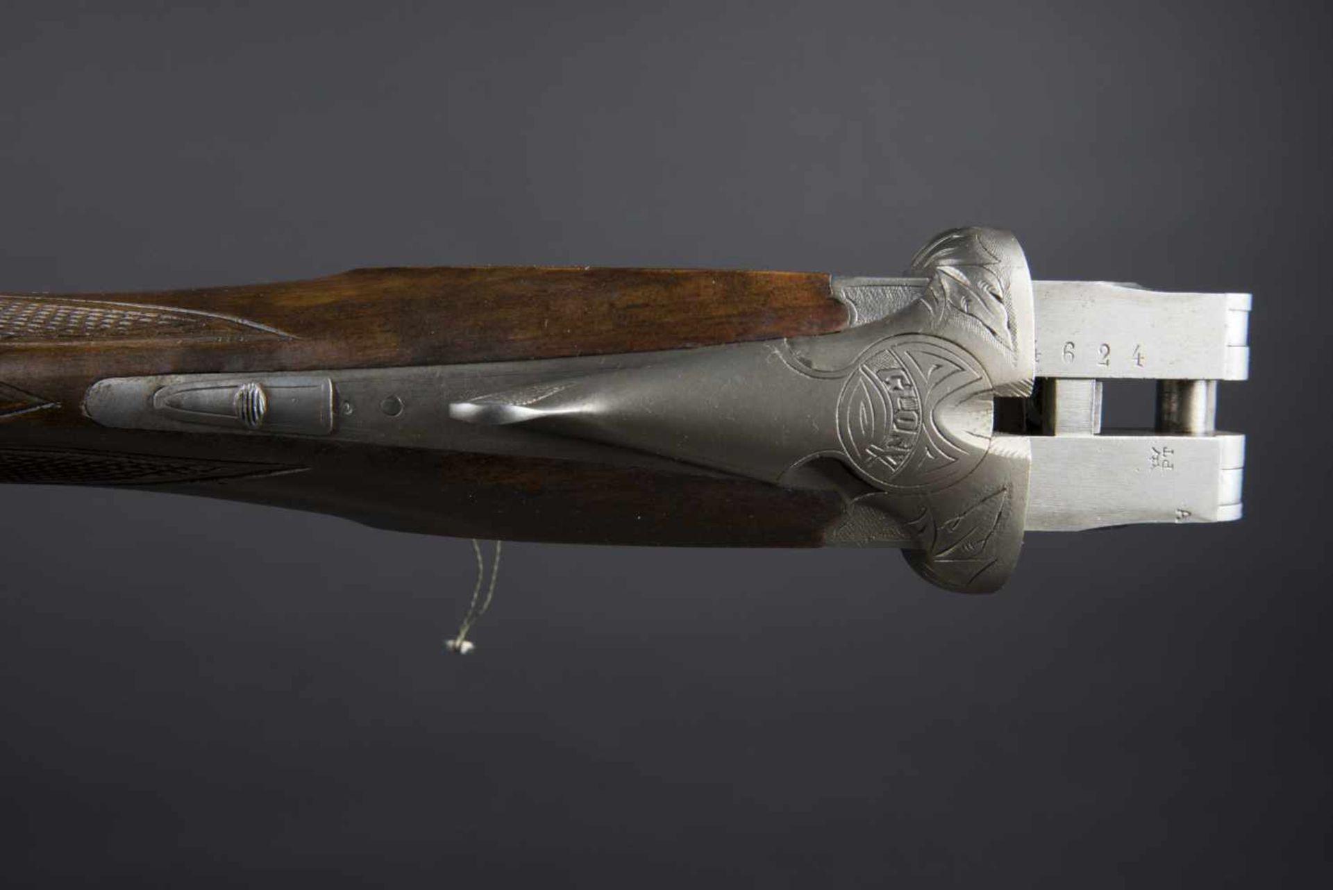 Fusil juxtaposé modèle artisanal Catégorie C Calibre 16/65, numéro 4624. Modèle Glory. Carton non au - Bild 3 aus 3