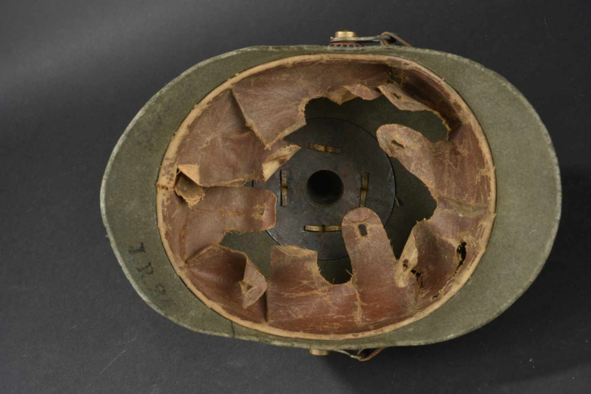 PRUSSE Casque de troupe de linfanterie modèle ersatz Feutre en bon état général. Lintérieur est en - Bild 3 aus 4