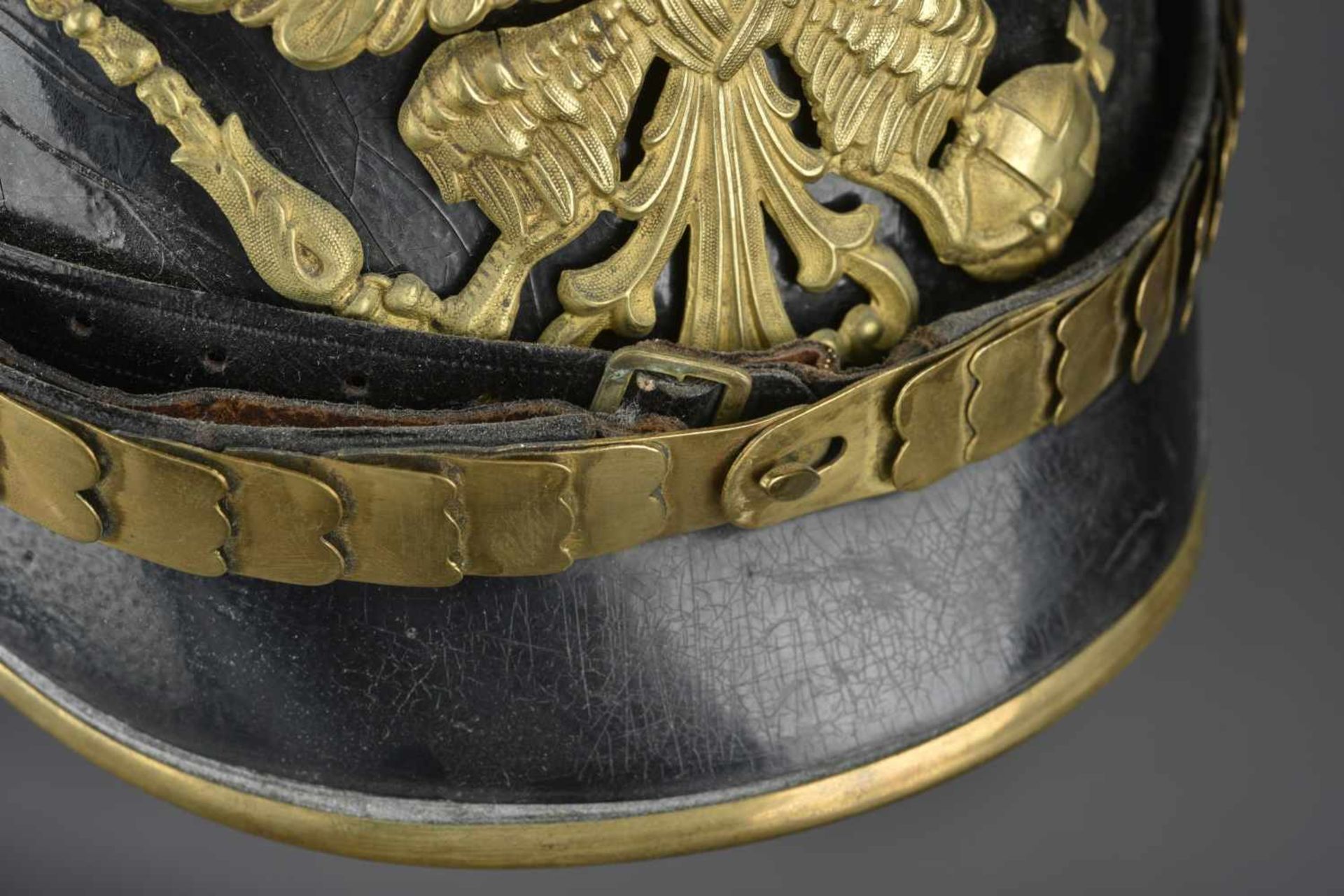 PRUSSE Casque à pointe dengagé du régiment dinfanterie n°87 (1er régiment de Nassau) modèle 1871/ - Bild 2 aus 4