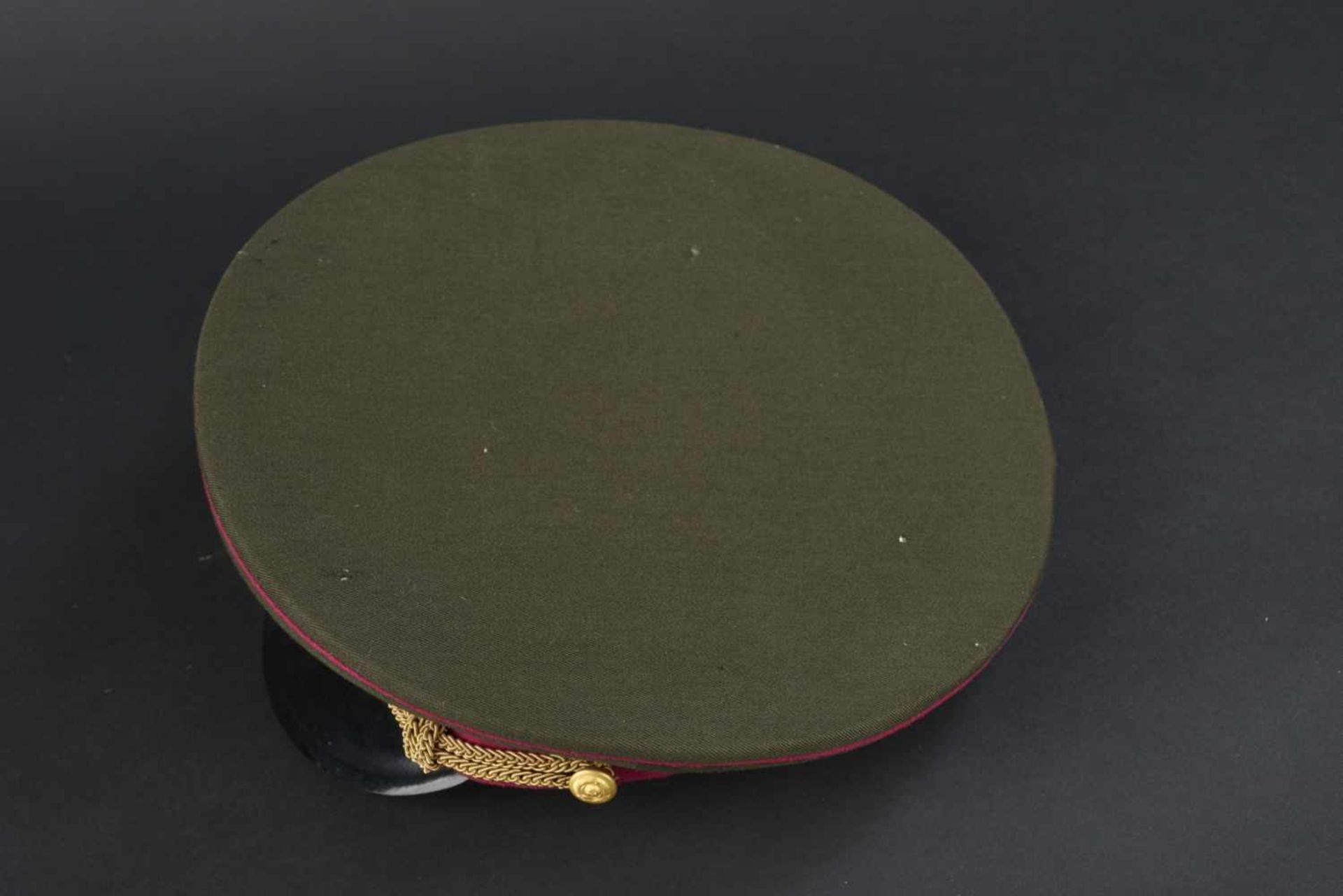 Casquette de service de général d'infanterie soviétique avant 1956 En tissu kaki, bandeau et - Bild 3 aus 4