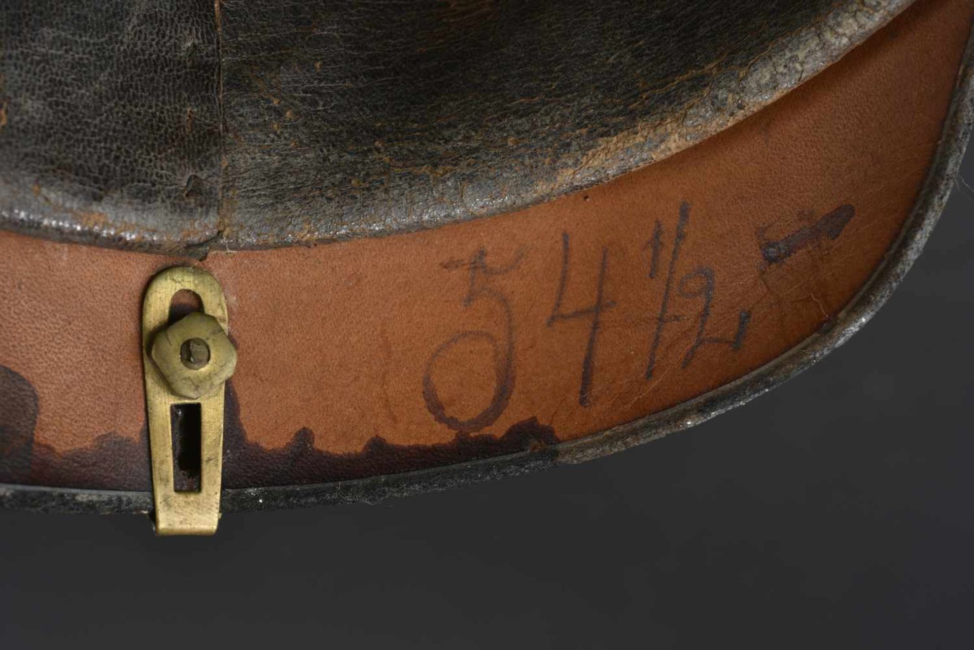 PRUSSE Casque à pointe modèle 1895 de réserviste de linfanterie Prussienne Bombe en cuir en bon - Bild 3 aus 4