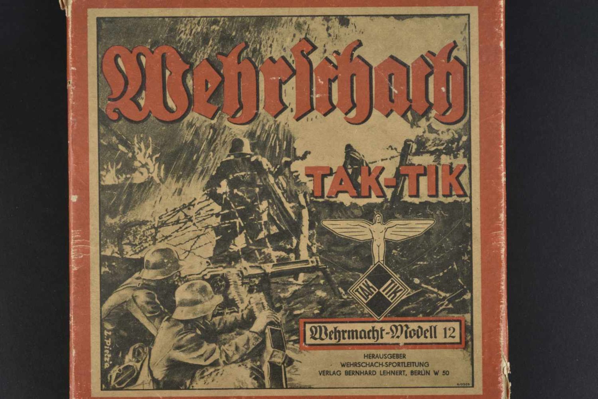 Jeu de la Wehrmacht TAK TIK Boite en carton, complète, quelques manques et marques d'usures. Jeu - Image 2 of 4