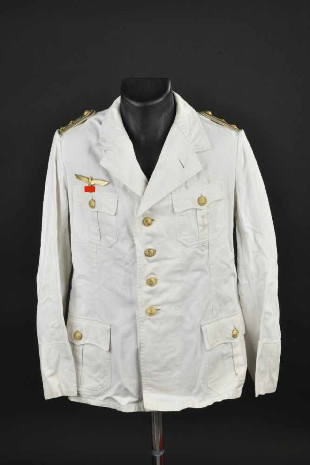 Veste blanche d'été du second modèle pour officier et officier marinier de la Kriegsmarine En