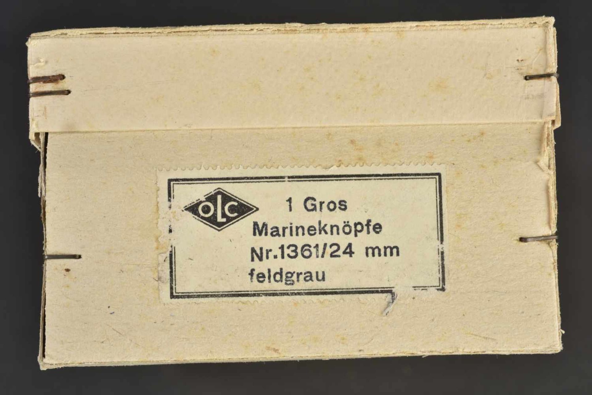 Ensemble de boutons de la Kriegsmarine en boite d'origine Boite en carton complète du fabricant OLC, - Bild 4 aus 4