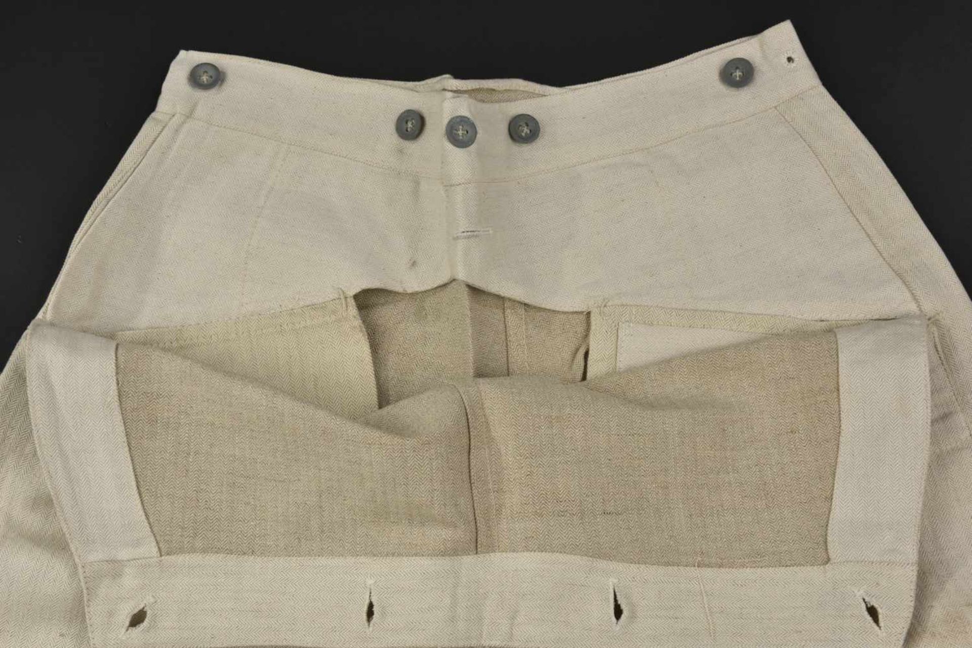 Pantalon de travail de la Kriegsmarine avec étiquette de stock En tissu coton blanc, type - Bild 3 aus 4