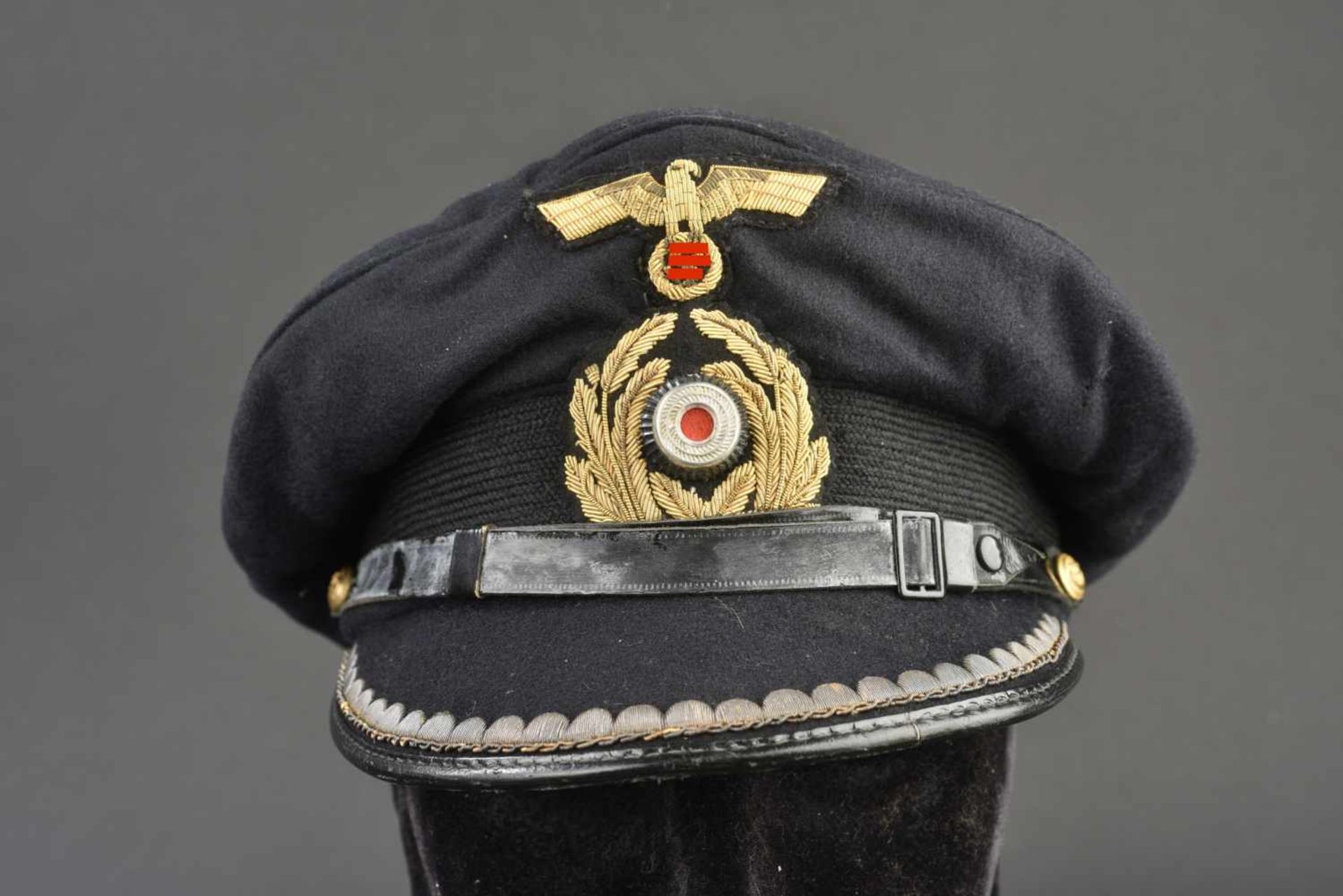 Casquette d'officier subalterne de la Kriegsmarine En drap bleu marine. Aigle et cocarde en - Bild 4 aus 4