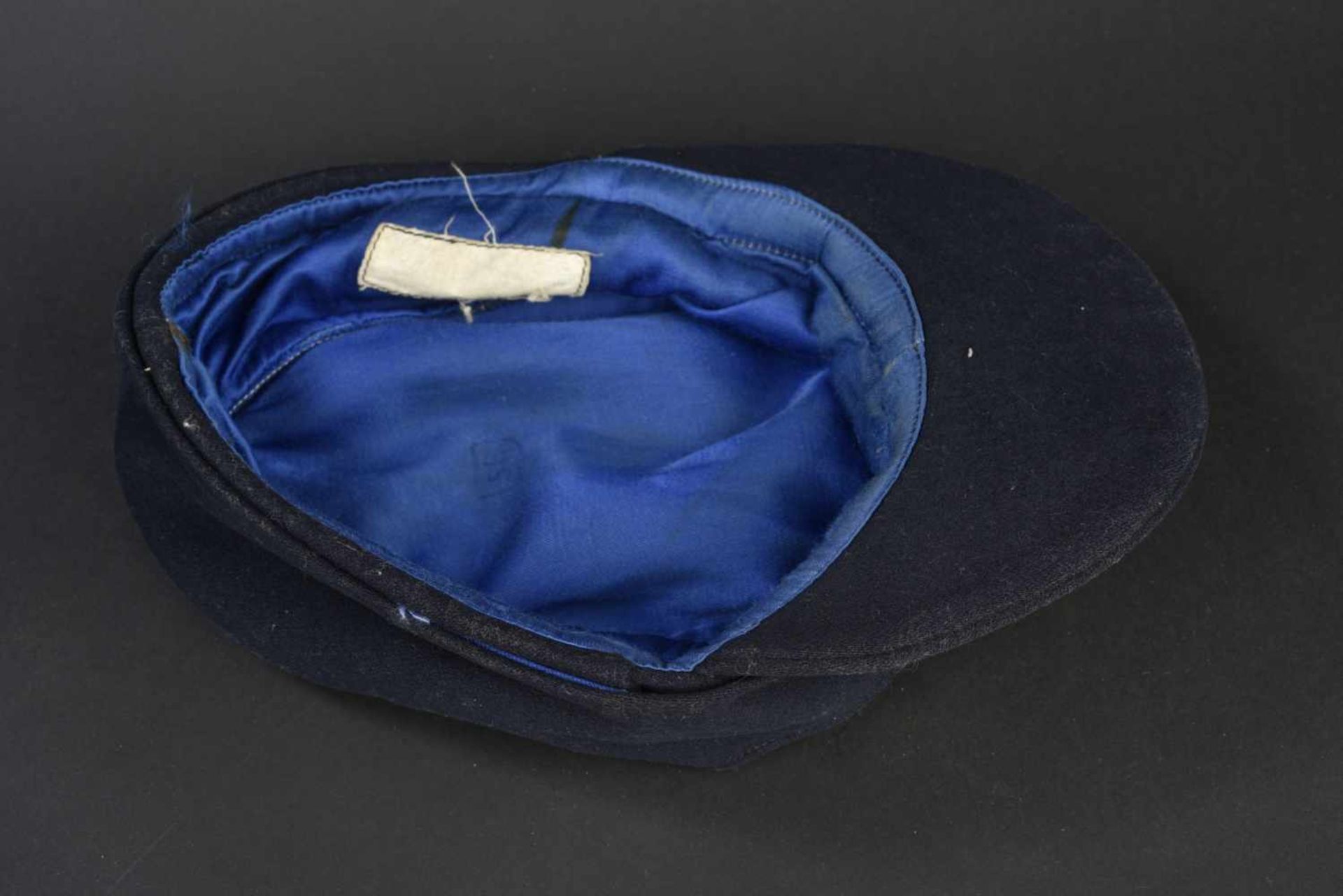 Casquette M-43 troupe de la Kriegsmarine En drap bleu marine, insignes en cannetille or et argent, - Bild 4 aus 4